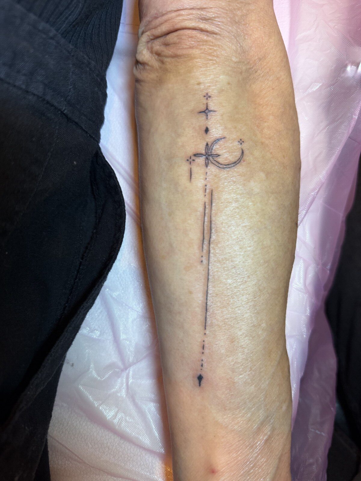 Celestial Line Tattoo
